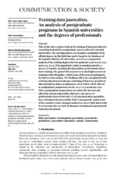2023_Training data journalists. An analysis of postgraduate programs in Spanish universities and the degrees of prof.pdf.jpg