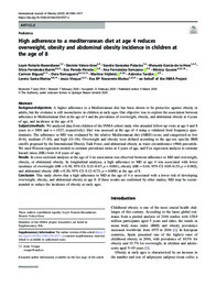 High adherence to a mediterranean diet at age 4 reduces overweight obesity and abdominal obesity incidence in children at the age of 8.pdf.jpg