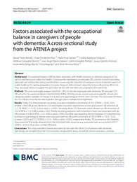 Factors associated with the occupational balance in caregivers of people with dementia_ A cross-sectional study from the ATENEA project.pdf.jpg