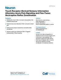 Touch Receptor-Derived Sensory Information Alleviates Acute Pain Signaling and Fine-Tunes Nociceptive Reflex Coordination.pdf.jpg