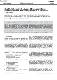 Zinc Phthalocyanine Conjugated Dimers as Efficient Dopant‐Free Hole Transporting Materials in Perovskite Solar Cells.pdf.jpg