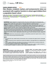 Diet, lifestyle,metabolicmarkers,andsocioeconomicstatusare associatedwithcognitivefunctioninschool-agedchildrenfrom apopulation-basedcohort.pdf.jpg