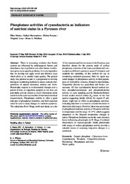 Phosphatase activities of cyanobacteria as indicators of nutrient status in a Pyrenees river.pdf.jpg