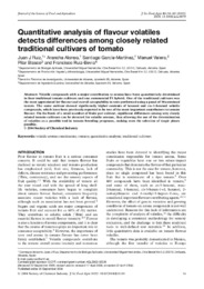 2005 JSFA Quantitative analysis of flavour volatiles detectes differences among closely related traditional cultivars of tomato.pdf.jpg