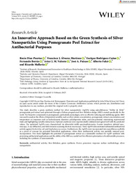 1. An Innovative Approach Based on the Green Synthesis of Silver Nanoparticles Using Pomegranate Peel Extract for Antibacterial Purposes.pdf.jpg