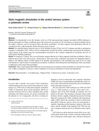 Static magnetic stimulation in the central nervous system a systematic review..pdf.jpg