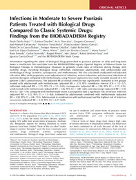 Infections in Moderate to Severe Psoriasis Patients Treated with Biological Drugs Compared to Classic Systemic Drugs. Findings from the BIOBADADERM Registry.pdf.jpg