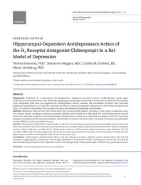 Hippocampal-Dependent Antidepressant Action of the H3 Receptor Antagonist Clobenpropit in a Rat Model of Depression..pdf.jpg