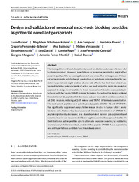 Experimental Dermatology - 2023 - Butron - Design and validation of neuronal exocytosis blocking peptides as potential.pdf.jpg