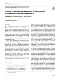 Comment on “Review of WADA Prohibited Substances Limited Evidence for Performance‑Enhancing Effects”.pdf.jpg