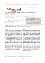 Vista de RESEÑA. Fotoperiodismo y democracia. Procesos memorísticos de la Transición española.pdf.jpg
