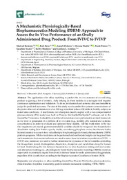 A Mechanistic Physiologically-Based Biopharmaceutics Modeling (PBBM) Approach to Assess the In Vivo Performance of an Orally Administered Drug Product.pdf.jpg