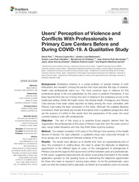 Users' Perception of Violence and Conflicts With Professionals in Primary Care Centers Before and During COVID-19. A Qualitative Study.PDF.jpg