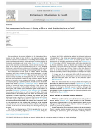 Pain management in elite sport. A doping problem, a public health ethics issue, or both.pdf.jpg