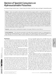 Journal of Food Science - 2016 - Noguera‐Artiaga - Opinion of Spanish Consumers on Hydrosustainable Pistachios.pdf.jpg