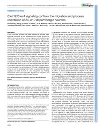 Cxcl12Cxcr4 signaling controls the migration and process orientation of A9-A10 dopaminergic neurons.pdf.jpg