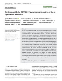 Corticosteroids for COVID‐19 symptoms and quality of life at 1 year from admission.pdf.jpg