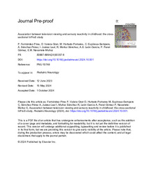 Association between television viewing and sensory reactivity in childhood the crosssectional InProS study.pdf.jpg