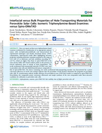 Interfacial versus Bulk Properties of Hole-Transporting Materials for Perovskite Solar Cells Isomeric Triphenylamine Based Enamines.pdf.jpg