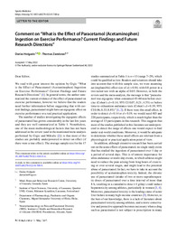 Comment on “What is the Effect of Paracetamol (Acetaminophen) Ingestion on Exercise Performance Current Findings and Future Research Directions”.pdf.jpg