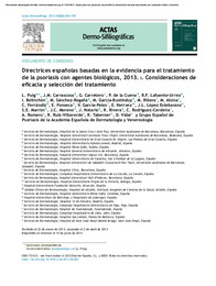 Directrices españolas basadas en la evidencia para el tratamiento de la psoriasis con agentes biológicos, 2013. I. Consideraciones de eficacia y selección del tratamiento.PDF.jpg