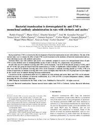 Bacterial translocation is downregulated by anti-TNF-alpha monoclonal antibody administration in rats with cirrhosis and ascites.pdf.jpg