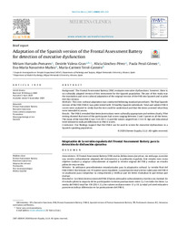 2021 - Adaptation of the Spanish version of the Frontal Assessment Battery for detection of executive dysfunction.pdf.jpg