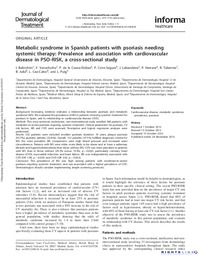 Metabolic syndrome in Spanish patients with psoriasis needing systemic therapy. Prevalence and association with cardiovascular disease in PSO-RISK, a cross-sectional study.pdf.jpg