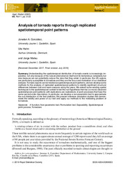 2019 Gonzalez et al - Analysis of tornado reports through replicated spatio-temporal point patterns.pdf.jpg