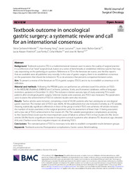 Textbook outcome in oncological gastric surgery a systematic review and call for an international consensus.pdf.jpg