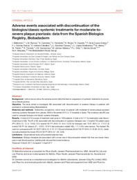 Adverse events associated with discontinuation of the biologicsclassic systemic treatments for moderate-to-severe plaque psoriasis data from the Spanish Biologics Registry.PDF.jpg