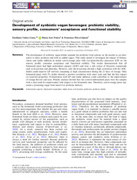 Int J of Food Sci Tech - 2023 - Valero‐Cases - Development of synbiotic vegan beverages probiotic viability sensory.pdf.jpg
