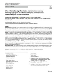 Effect of home‑based prehabilitation in an enhanced recovery after surgery program for patients undergoing colorectal cancer surgery during the COVID‑19 pande.pdf.jpg