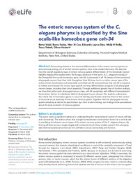 The enteric nervous system of the C. elegans pharynx is specified by the Sine oculis-like homeobox gene ceh-34.pdf.jpg
