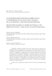 2023-La historiografía española sobre salud y enfermedad en el s.XVIII. Estado de la cuestión y asignaturas pendientes.pdf.jpg