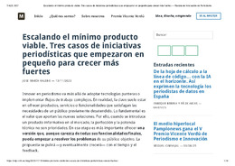 Escalando el mínimo producto viable. Tres casos de iniciativas periodísticas que empezaron en pequeño para crecer más fuertes — Revista de Innovación en Periodismo.pdf.jpg