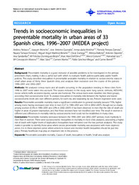 Trends in socioeconomic inequalities in preventable mortality in urban areas 33 spanish cities, 1996-2007 (MEDEA project).pdf.jpg