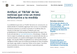Artifact, el 'TikTok' de las noticias que crea un menú informativo a tu medida — Revista de Innovación en Periodismo.pdf.jpg