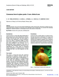 Cutaneous horn in glans penis A new clinical case.pdf.jpg