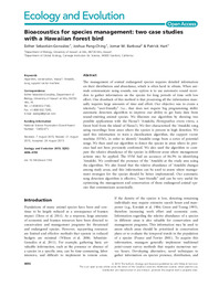 Ecology and Evolution - 2015 - Sebastián‐González - Bioacoustics for species management  two case studies with a Hawaiian.pdf.jpg