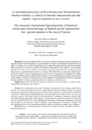 Artículo_La necesaria protección jurídica internacional del patrimonio histórico artístico y cultural en Derecho intern.pdf.jpg