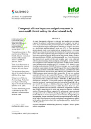 Therapeutic alliance impact on analgesic outcomes in a real-world clinical setting. An observational study.pdf.jpg