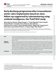 Early discharge programme after transcatheter aortic valve implantation based on close follow-up supported by telemonitoring using artificial intelligence, the TeleTAVI study.pdf.jpg