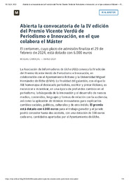 Abierta la convocatoria de la IV edición del Premio Vicente Verdú de Periodismo e Innovación, en el que colabora el Máster — Revista de Innovación en Periodismo.pdf.jpg