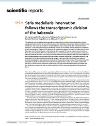 Stria medullaris innervation follows the transcriptomic division of the habenula.pdf.jpg