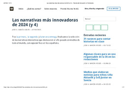 Las narrativas más innovadoras de 2024 (y 4) — Revista de Innovación en Periodismo.pdf.jpg