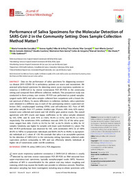 Performance of Saliva Specimens for the Molecular Detection of SARS-CoV-2 in the Community Setting Does Sample Collection Method Matter.pdf.jpg